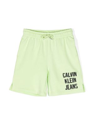 Calvin Klein Kids logo-print shorts - Green