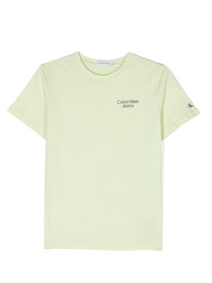 Calvin Klein Kids logo-print T-shirt - Green