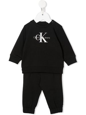 Calvin Klein Kids logo-print tracksuit set - BEH CK BLACK
