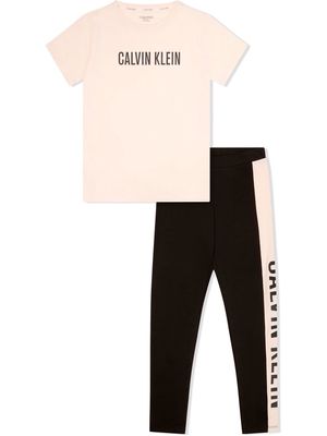 Calvin Klein Kids logo tracksuit set - Black