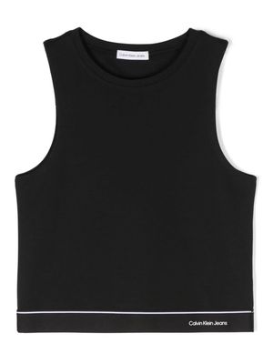 Calvin Klein Kids logo-waistband tank top - Black