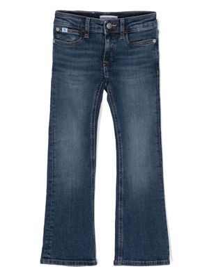 Calvin Klein Kids mid-rise flared jeans - Blue