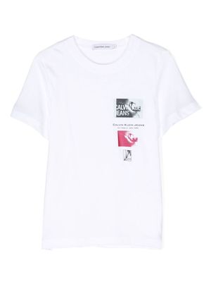 Calvin Klein Kids photograph-print jersey T-shirt - White