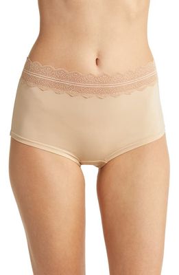 Calvin Klein Lace Microfiber Briefs in Bare