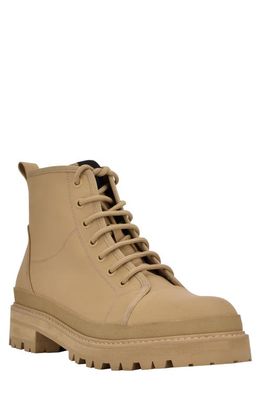 Calvin Klein Lace-Up Boot in Medium Brown