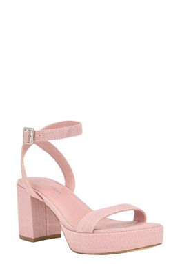 Calvin Klein Lalah Ankle Strap Platform Sandal in Light Pink01