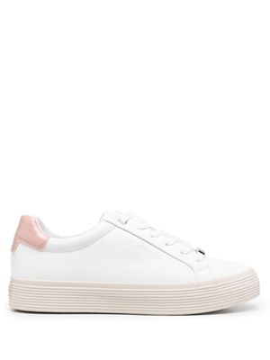 Calvin Klein leather low-top sneakers - White