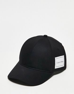 Calvin Klein lightweight cap with patch in black