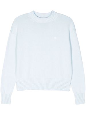 Calvin Klein logo-appliqué cotton jumper - Blue