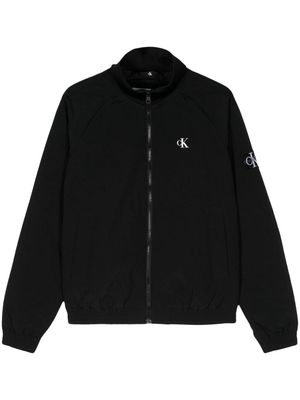Calvin Klein logo-appliqué shell jacket - Black