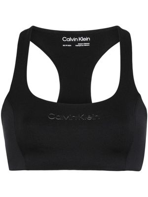 Calvin Klein logo-appliqué sports bra - Black