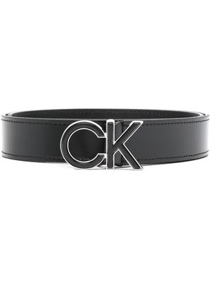 Calvin Klein logo-buckle detail belt - Black