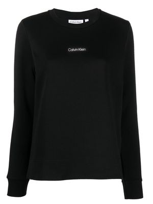 Calvin Klein logo crew-neck jumper - Black