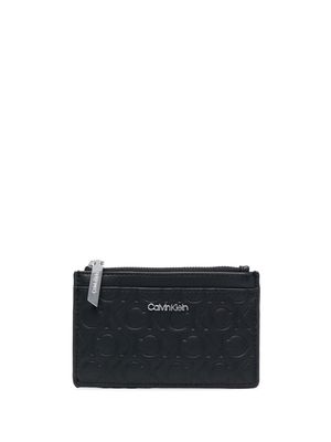 Calvin Klein logo-de bossed cardholder - Black