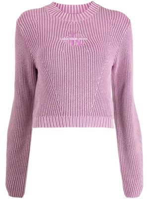Calvin Klein logo-detail knit jumper - Purple