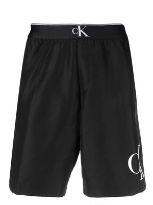 Calvin Klein logo-detail swim shorts - Black