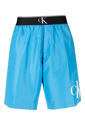 Calvin Klein logo-detail swim shorts - Blue
