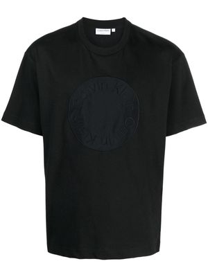 Calvin Klein logo-embroidered cotton T-shirt - Black