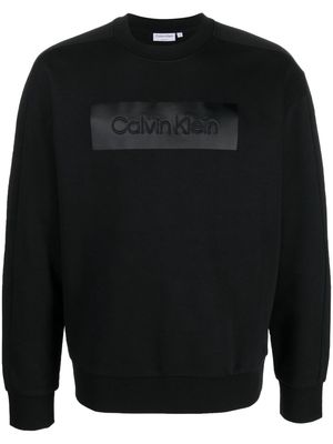Calvin Klein logo-embroidery cotton-blend T-shirt - Black