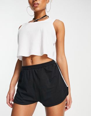 Calvin Klein logo high waist runner shorts in black - part of a set