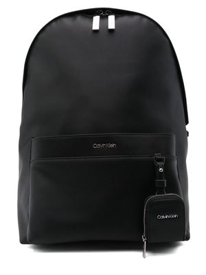 Calvin Klein logo lettering backpack - Black