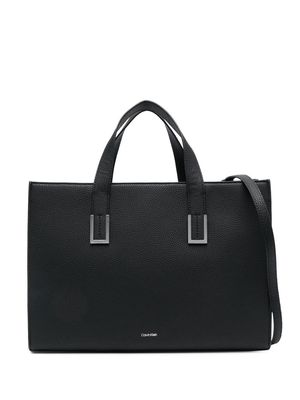 Calvin Klein logo-lettering tote bag - Black