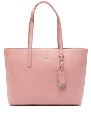 Calvin Klein logo-lettering tote bag - Pink