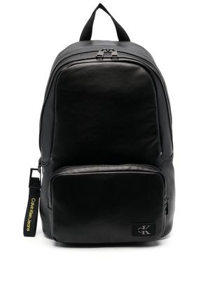 Calvin Klein logo patch backpack - Black