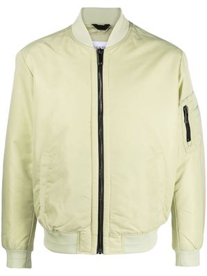 Calvin Klein logo-patch bomber jacket - Green