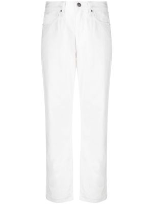 Calvin Klein logo-patch boyfriend jeans - White