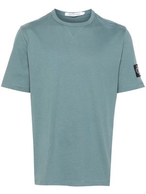 Calvin Klein logo-patch cotton T-shirt - Blue