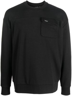 Calvin Klein logo-patch detail sweatshirt - Black