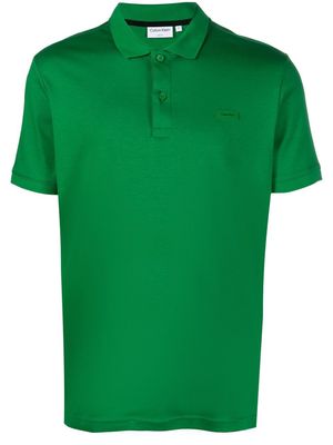 Calvin Klein logo-patch polo shirt - Green