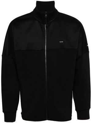 Calvin Klein logo-patch zip-up sweatshirt - Black
