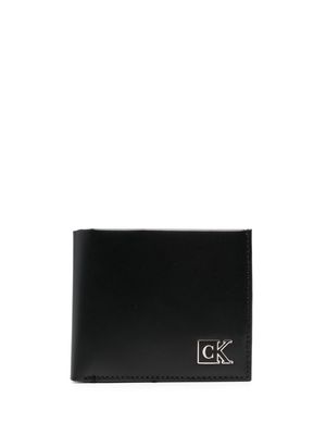 Calvin Klein logo-plaque bi-fold wallet - Black