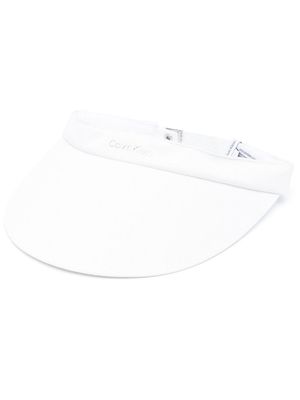 Calvin Klein logo-plaque cotton visor - White
