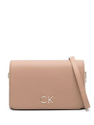 Calvin Klein logo-plaque crossbody bag - Brown