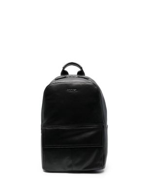 Calvin Klein logo-plaque detail backpack - Black