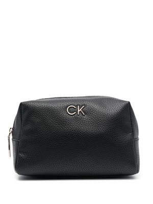 Calvin Klein logo-plaque makeup bag - Black