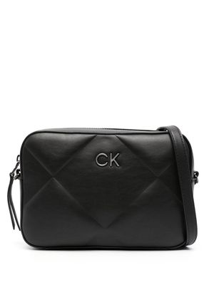 Calvin Klein logo-plaque padded crossbody bag - Black