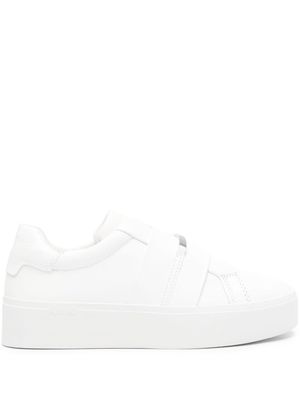 Calvin Klein logo-plaque slip-on sneakers - White