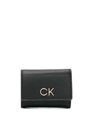 Calvin Klein logo-plaque tri-fold wallet - Black