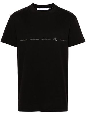 Calvin Klein logo-print cotton blend T-shirt - Black