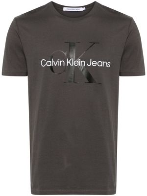 Calvin Klein logo-print cotton blend T-shirt - Grey