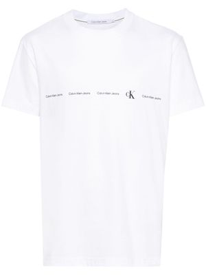 Calvin Klein logo-print cotton blend T-shirt - White