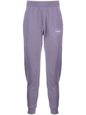 Calvin Klein logo-print cotton-blend track pants - Purple
