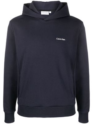 Calvin Klein logo-print detail hoodie - Blue