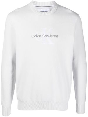 Calvin Klein logo-print detail sweatshirt - Grey