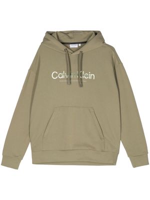 Calvin Klein logo-print hoodie - Green