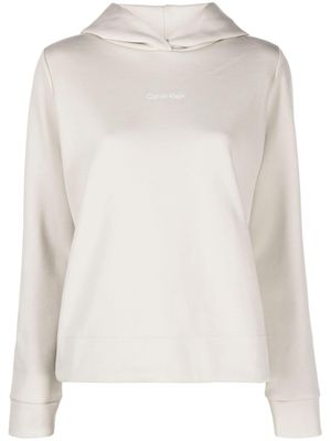 Calvin Klein logo-print hoodie - Grey
